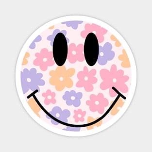 Retro Hippie Smile Face Magnet